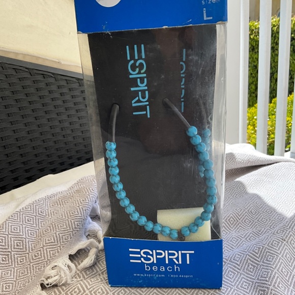 NOS ESPRIT Beach flip flops BLUE 8-9 - Picture 3 of 5